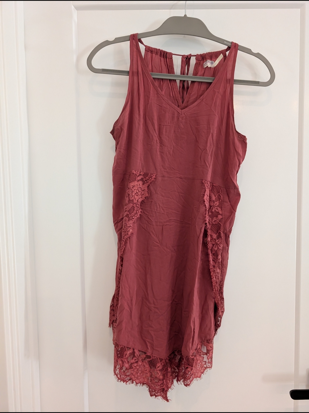 IntimatelyLace Trim Tunic Slip Dress Terracotta Boho XS - Picture 6 of 10
